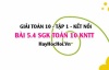Bài 5.4 SGK Toán 10 tập 1 Kết nối tri thức